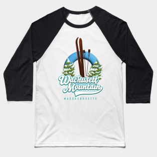 Wachusett Mountain Massachusetts ski logo Baseball T-Shirt